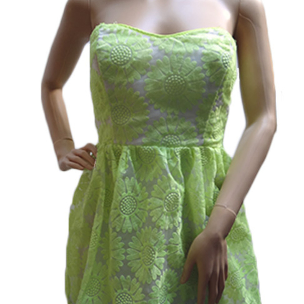 Strapless, Short & Very Yellow Cocktail Dress